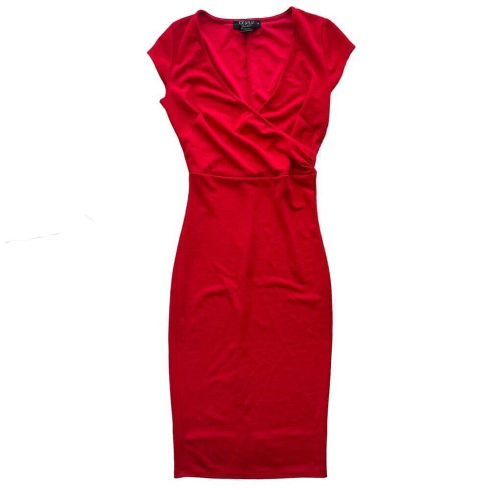 Joe & Elle Red Body Con Midi Dress Women’s Size XS